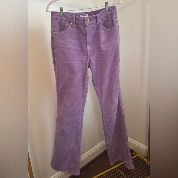 Wrangler Corduroy Flare Jeans in Lavender - Picture 4 of 4